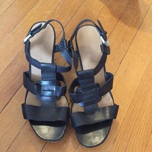 Franco Sarto Black wedge sandal. Aprox. 3 in heel